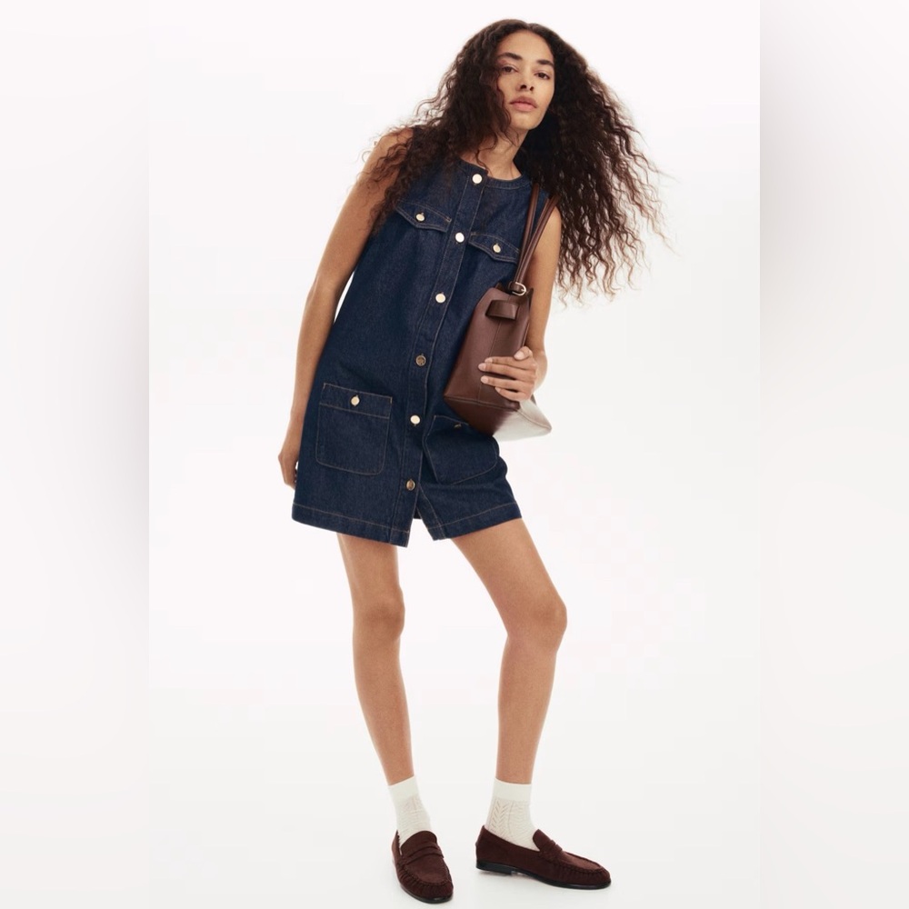 H&M Dark Blue Denim Dress XS